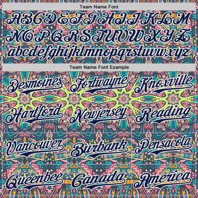 Custom Green Navy-White 3D Pattern Design Burner Costumes Psychedelic Authentic Baseball Jersey