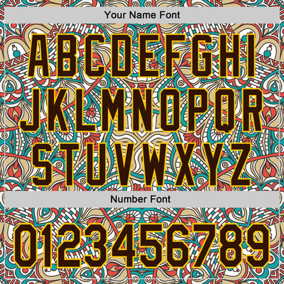 Custom Green Brown-Yellow 3D Pattern Design Burner Costumes Exotic Authentic Baseball Jersey