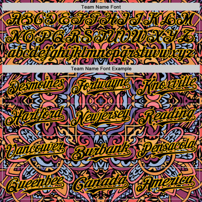 Custom Purple Black-Gold 3D Pattern Design Burner Costumes Exotic Authentic Baseball Jersey