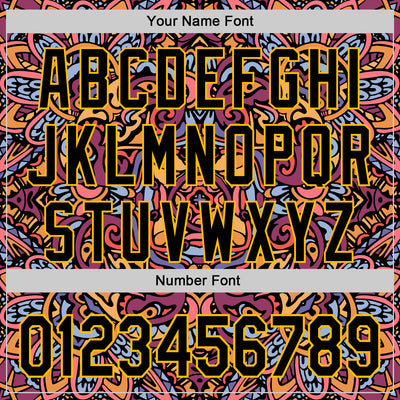 Custom Purple Black-Gold 3D Pattern Design Burner Costumes Exotic Authentic Baseball Jersey