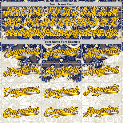 Custom White Yellow-Brown 3D Pattern Design Burner Costumes Paisley Authentic Baseball Jersey