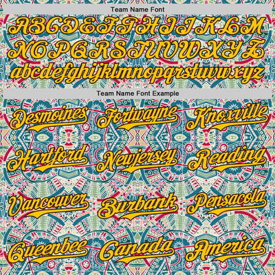 Custom Green Yellow-Brown 3D Pattern Design Burner Costumes Exotic Authentic Baseball Jersey