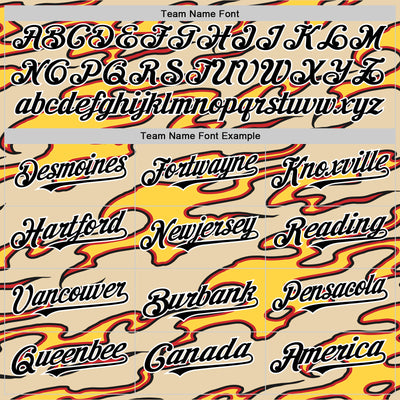 Custom City Cream Black-White 3D Pattern Design Rave Party Flame Authentic Baseball Jersey