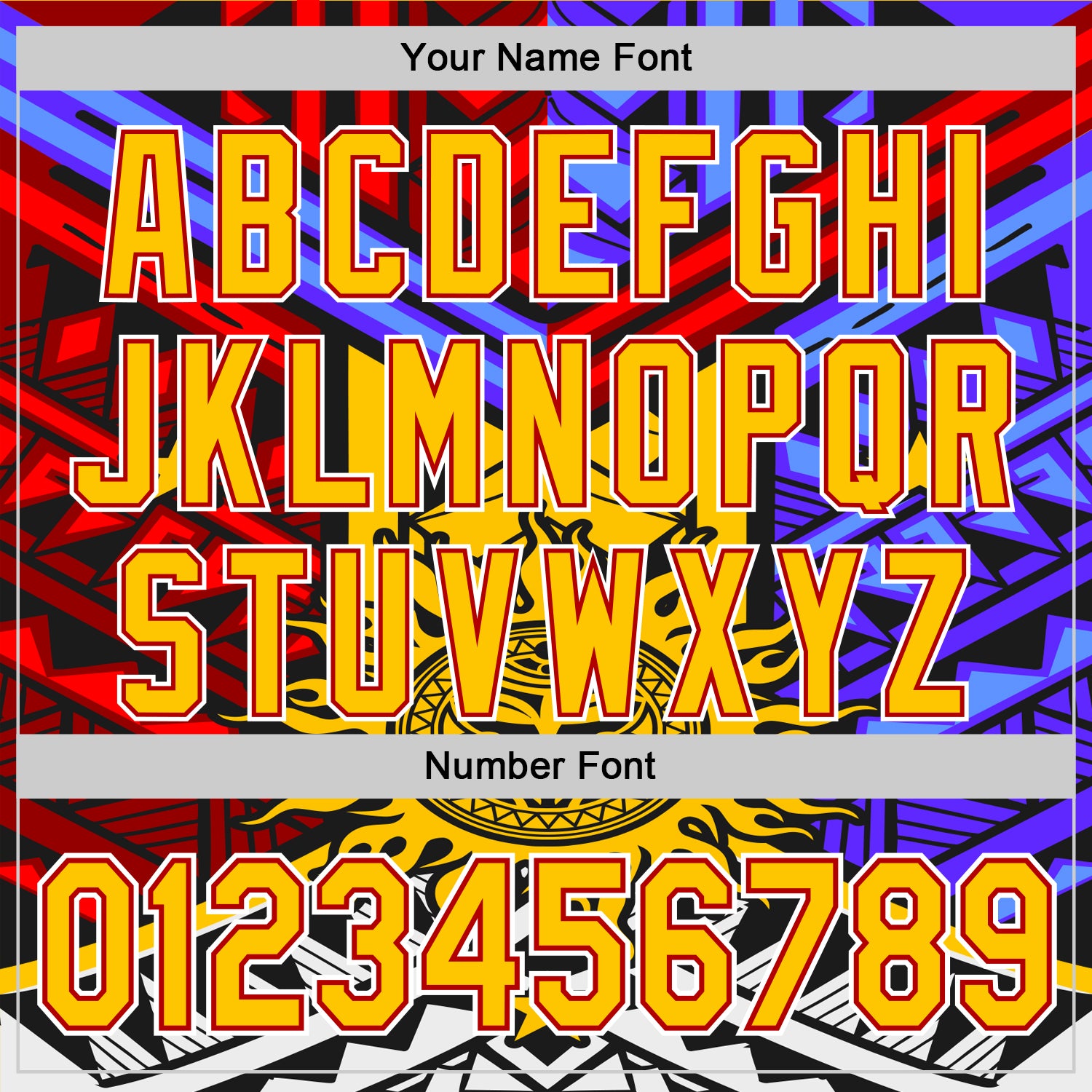 Custom Black Yellow Red-White 3D Pattern Design Rave Party Sun Tribal Authentic Baseball Jersey