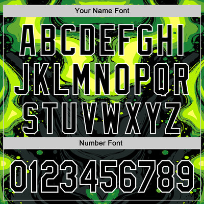 Custom Black Green-White 3D Pattern Design Rave Party Poison Liquid Authentic Baseball Jersey