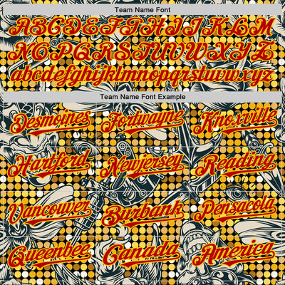 Custom Black Red-Yellow 3D Pattern Design Rave Party Tattoos Disco Authentic Baseball Jersey