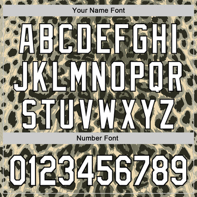 Custom Cream White-Black 3D Pattern Design Rave Party Animal Leopard Print Authentic Baseball Jersey