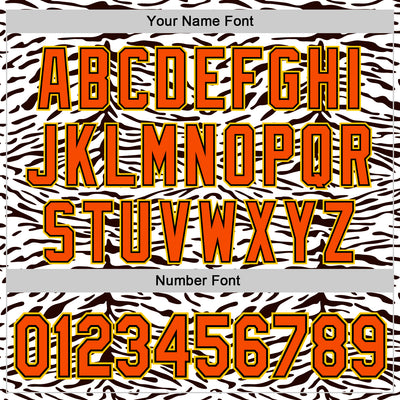 Custom White Orange Black-Yellow 3D Pattern Design Rave Party Animal Zebra Print Authentic Baseball Jersey