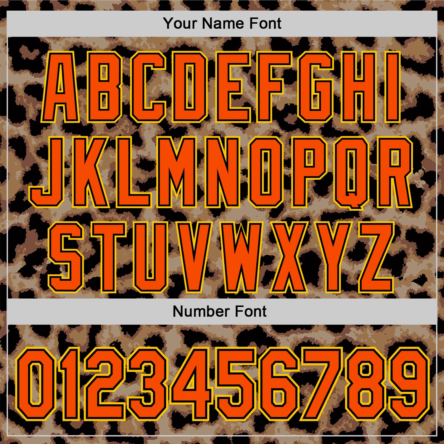 Custom Brown Orange Black-Yellow 3D Pattern Design Rave Party Animal Leopard Print Authentic Baseball Jersey