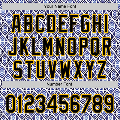 Custom White Black Royal-Gold 3D Pattern Design Rave Party Monogram Geometric Shape Authentic Baseball Jersey