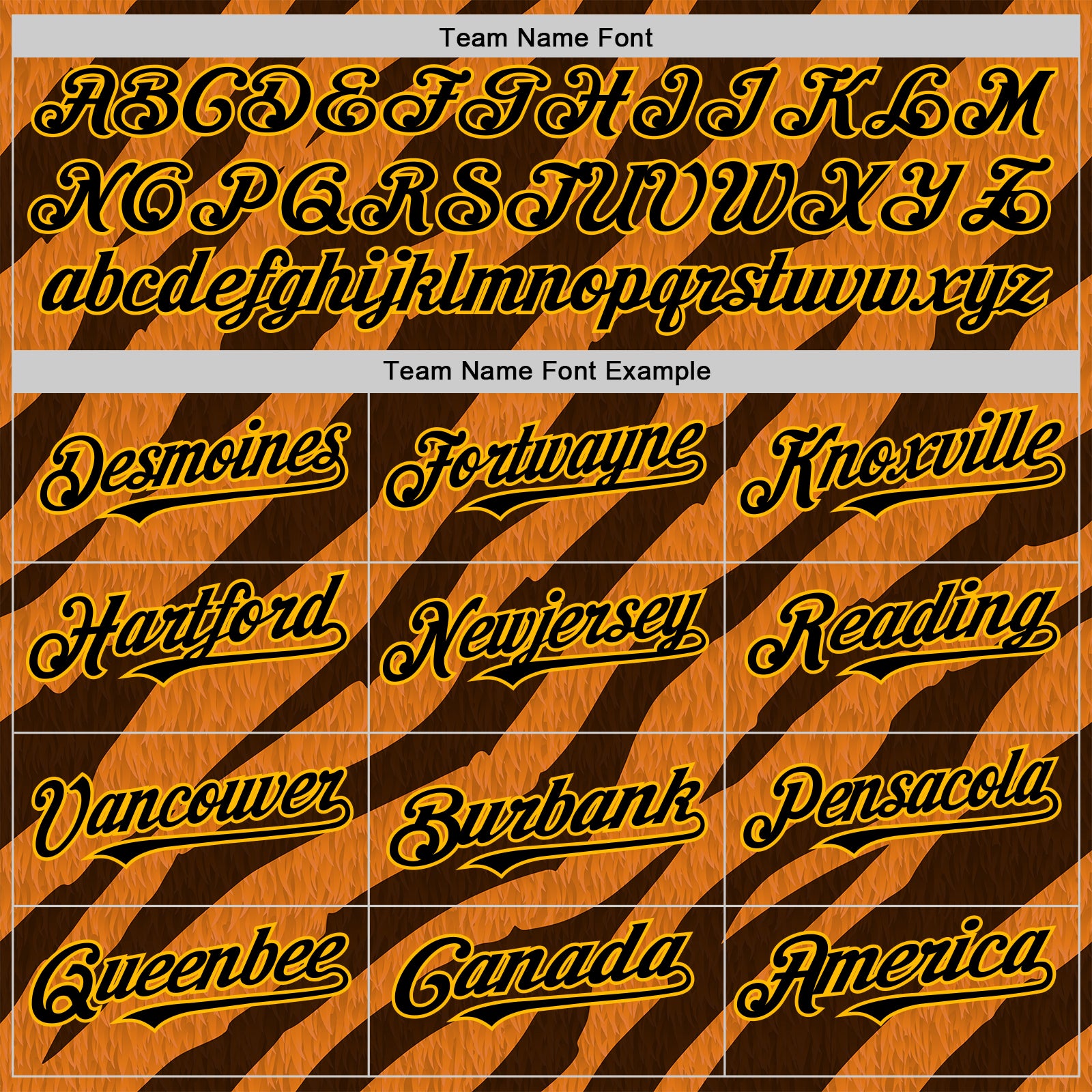 Custom Orange Black-Gold 3D Pattern Design Rave Party Tiger Print Authentic Baseball Jersey