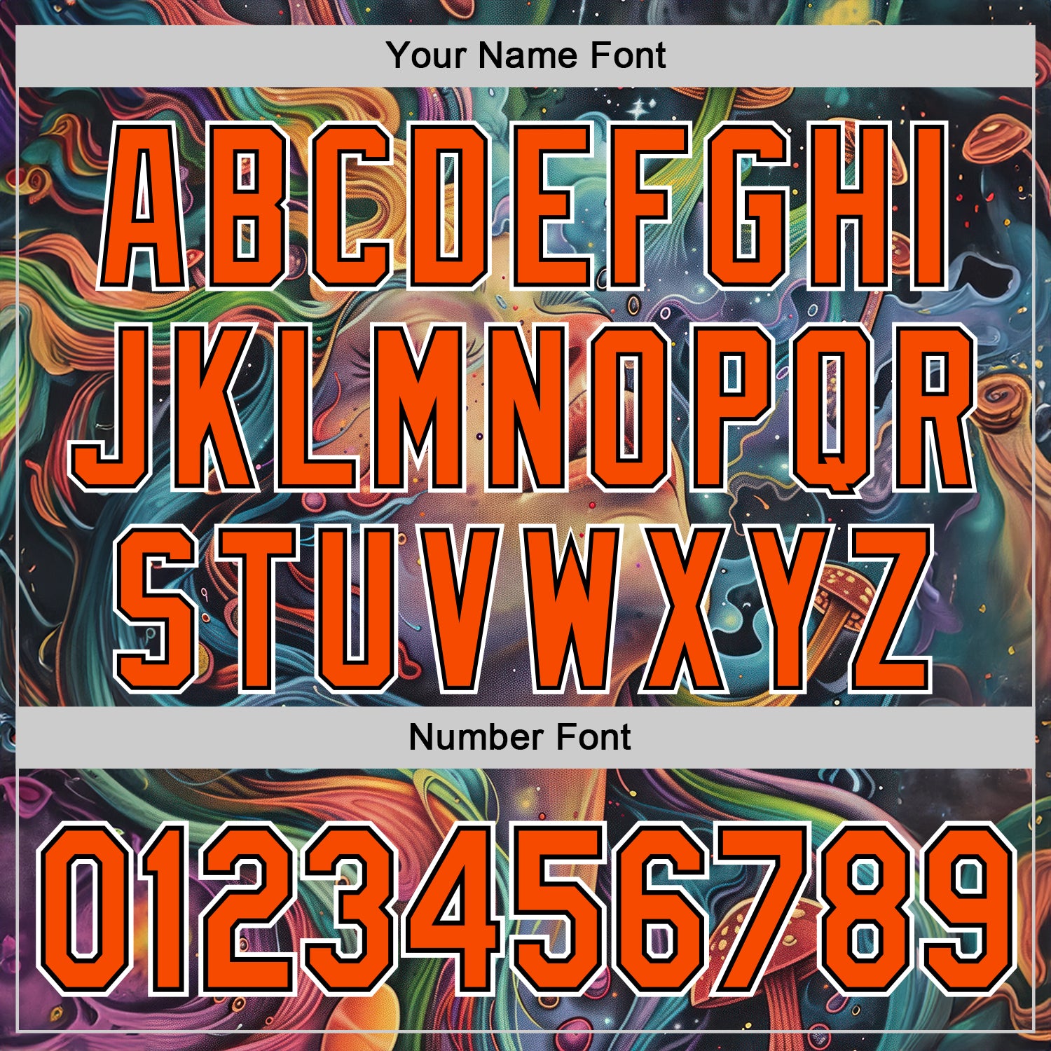 Custom Green Orange Black-White 3D Pattern Design Rave Party Trippy Magic Mushroom Authentic Baseball Jersey