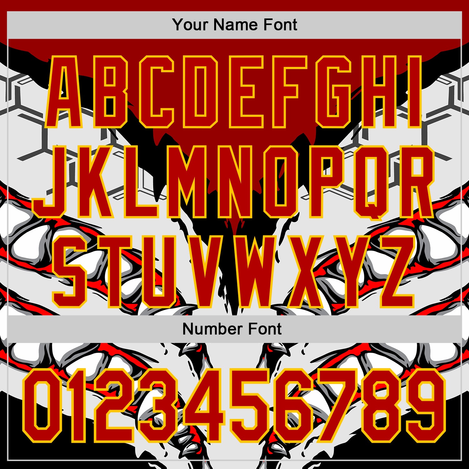 Custom White Red-Yellow 3D Pattern Design Burner Costumes Shark Teeth Authentic Baseball Jersey