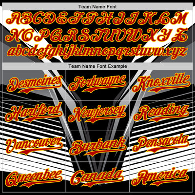 Custom Black Red-Yellow 3D Pattern Design Burner Costumes Mecha Authentic Baseball Jersey