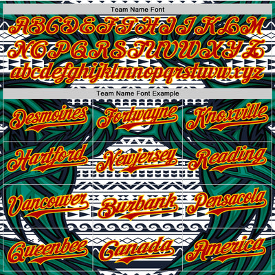 Custom White Red Blue Green-Yellow 3D Pattern Design Burner Costumes Tribal Authentic Baseball Jersey