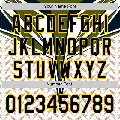 Custom White Black-Yellow 3D Pattern Design Burner Costumes Lightning Authentic Baseball Jersey