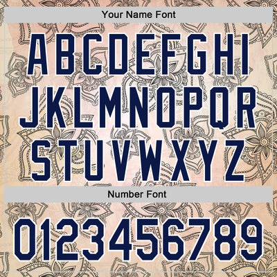 Custom Cream Navy-White 3D Pattern Design Burner Costumes Paisley Bandana Authentic Baseball Jersey