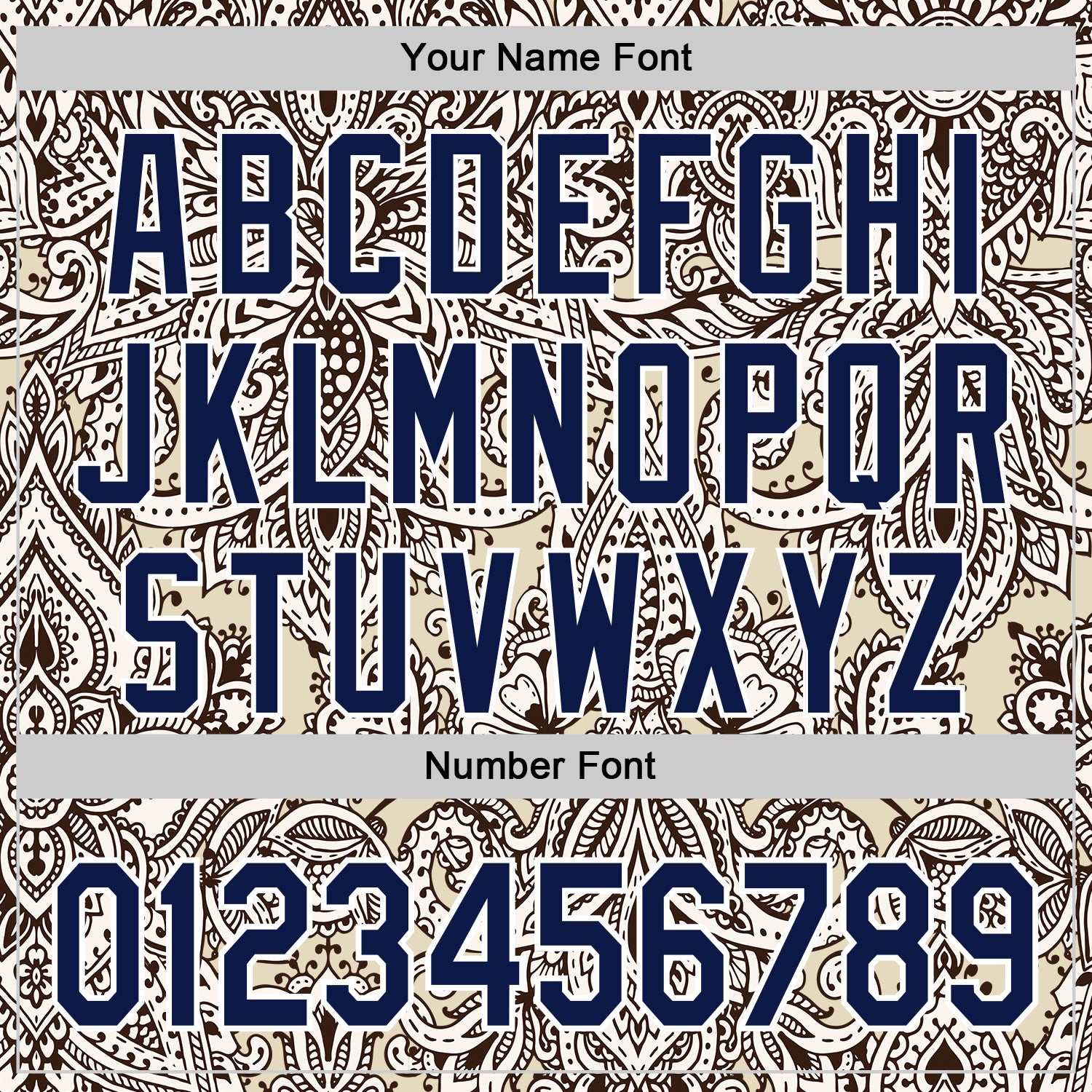 Custom Cream Navy-White 3D Pattern Design Burner Costumes Paisley Bandana Authentic Baseball Jersey