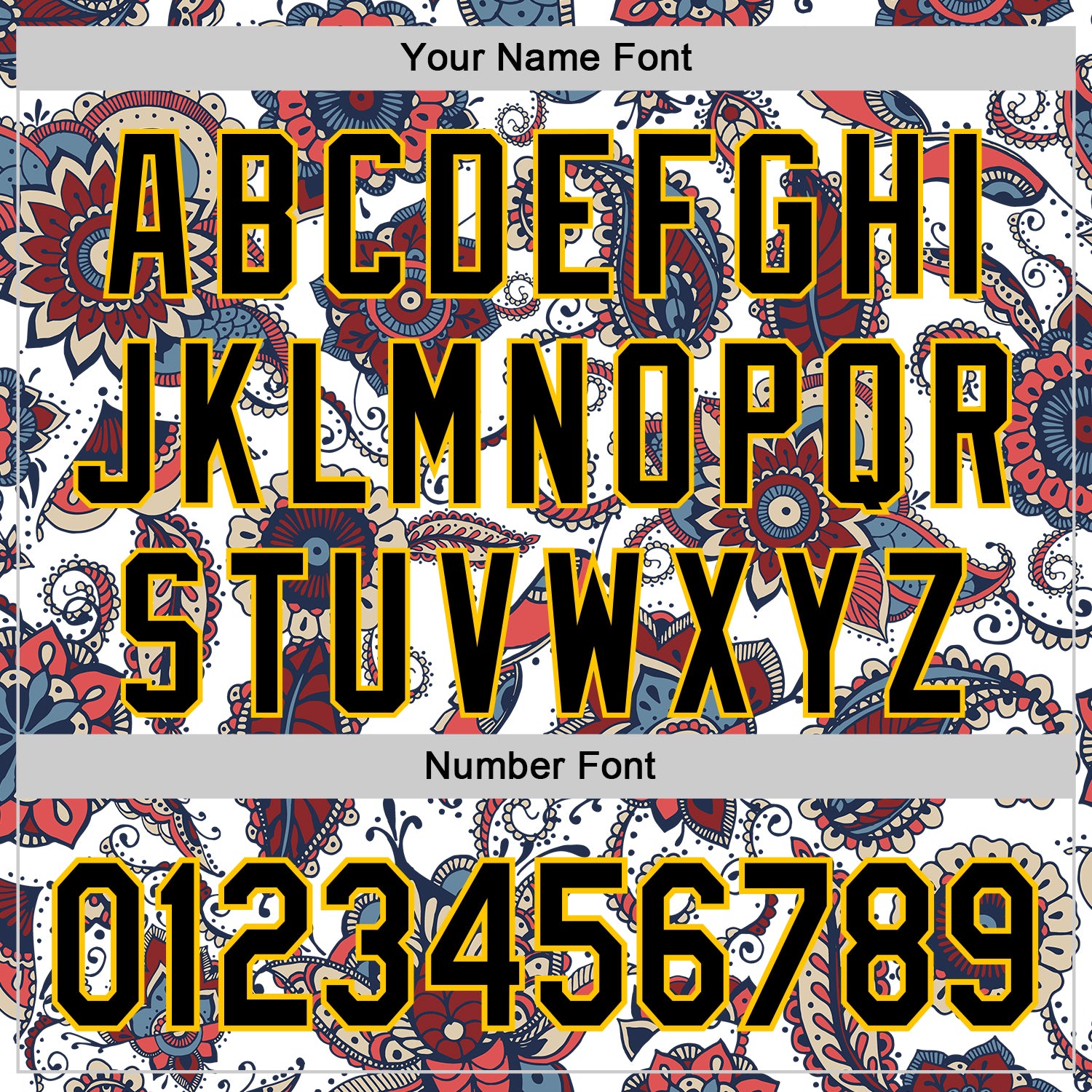 Custom White Black-Yellow 3D Pattern Design Burner Costumes Paisley Bandana Authentic Baseball Jersey