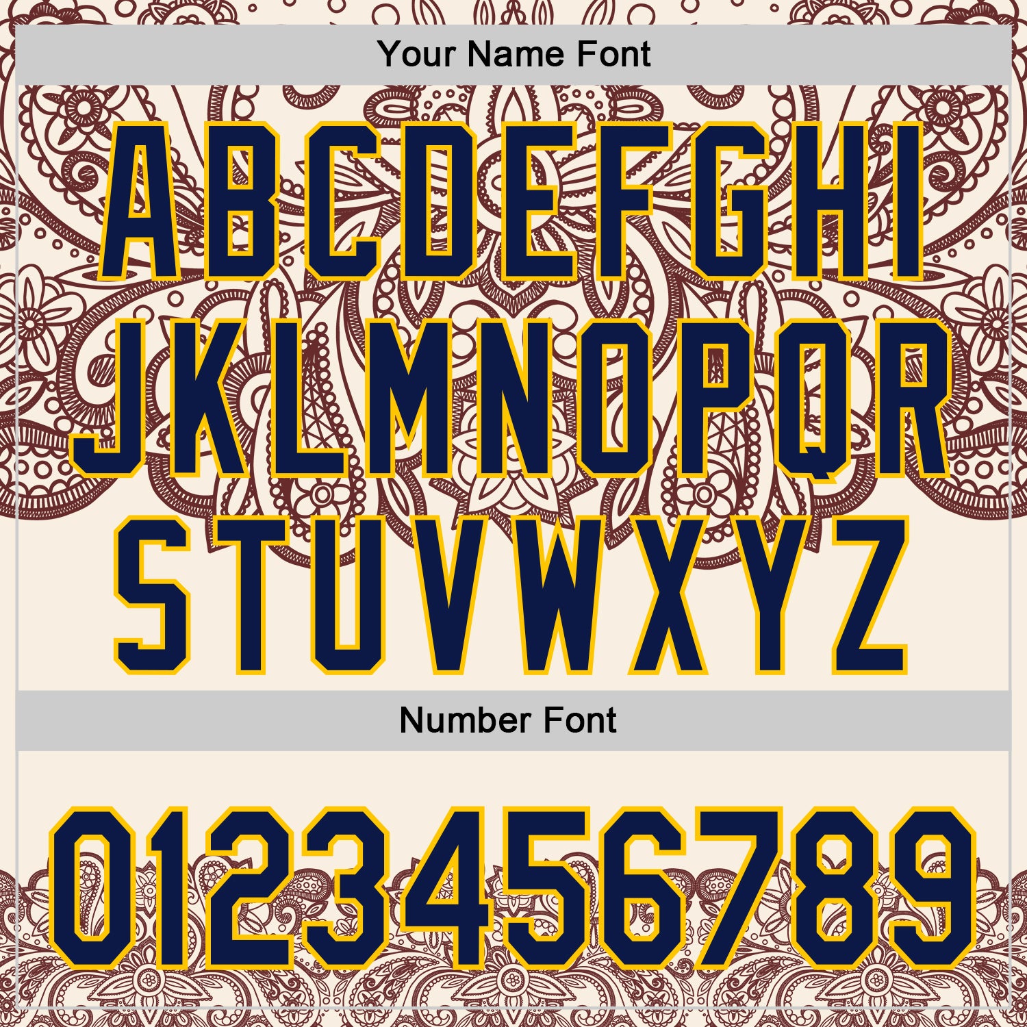 Custom Cream Navy Red-Yellow 3D Pattern Design Burner Costumes Paisley Bandana Authentic Baseball Jersey