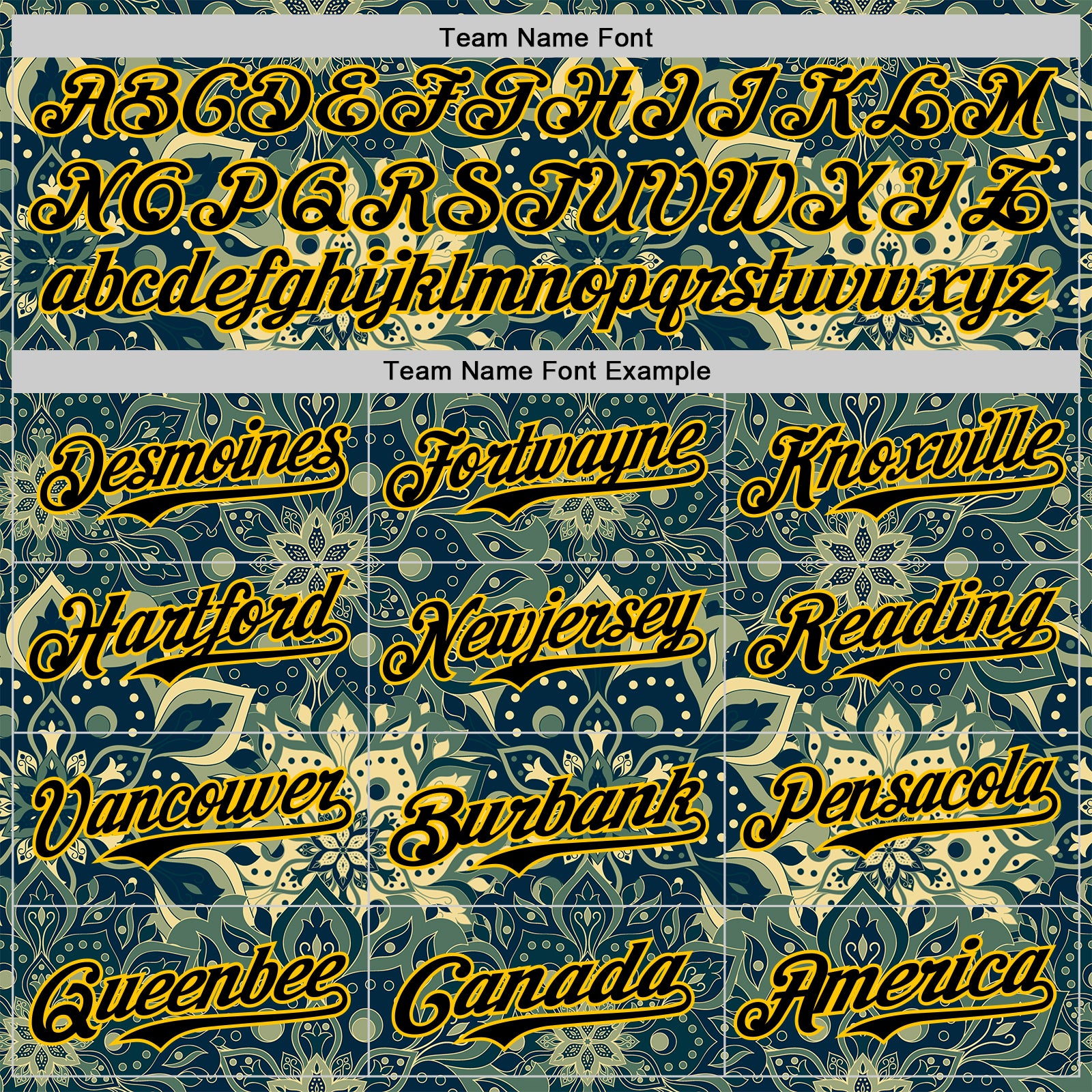 Custom Green Black-Yellow 3D Pattern Design Burner Costumes Paisley Bandana Authentic Baseball Jersey