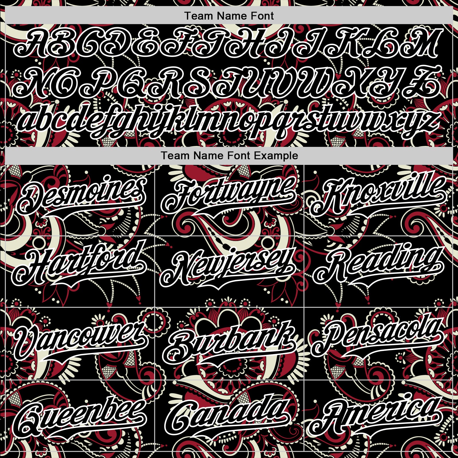 Custom Black White 3D Pattern Design Burner Costumes Paisley Bandana Authentic Baseball Jersey