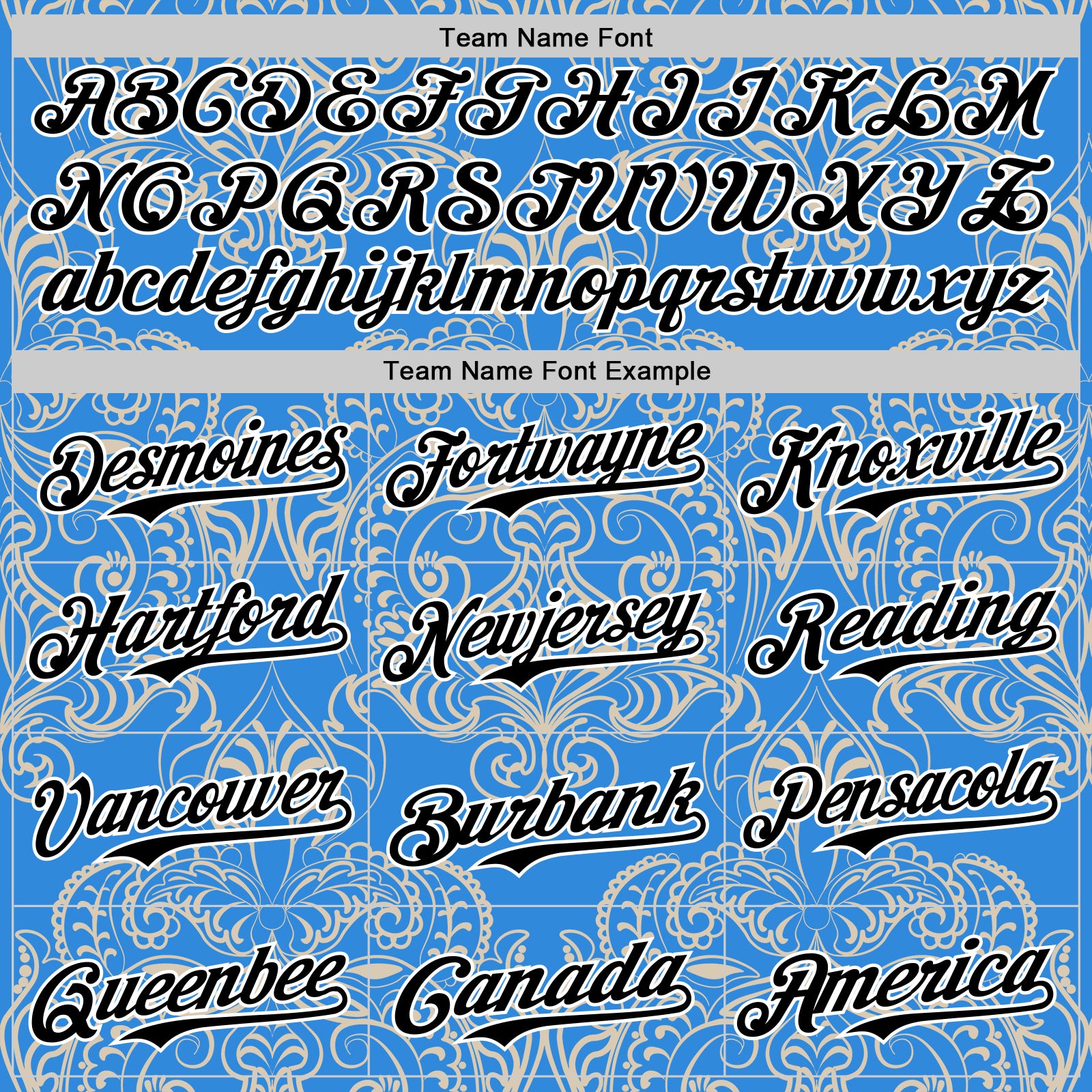 Custom Electric Blue Black-White 3D Pattern Design Burner Costumes Paisley Bandana Authentic Baseball Jersey