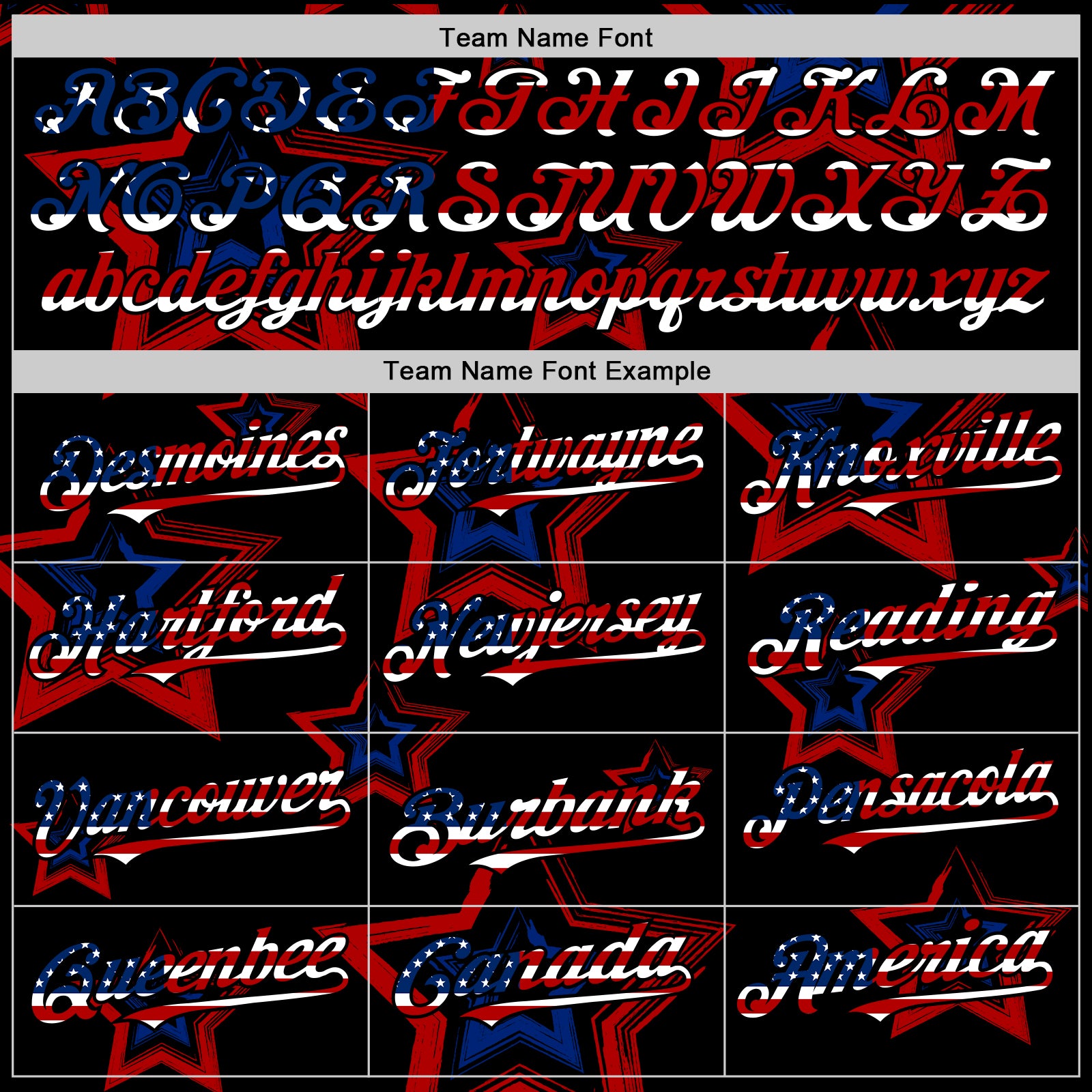 Custom Red USA Flag Black-Royal 3D America-Inspired Authentic Baseball Jersey