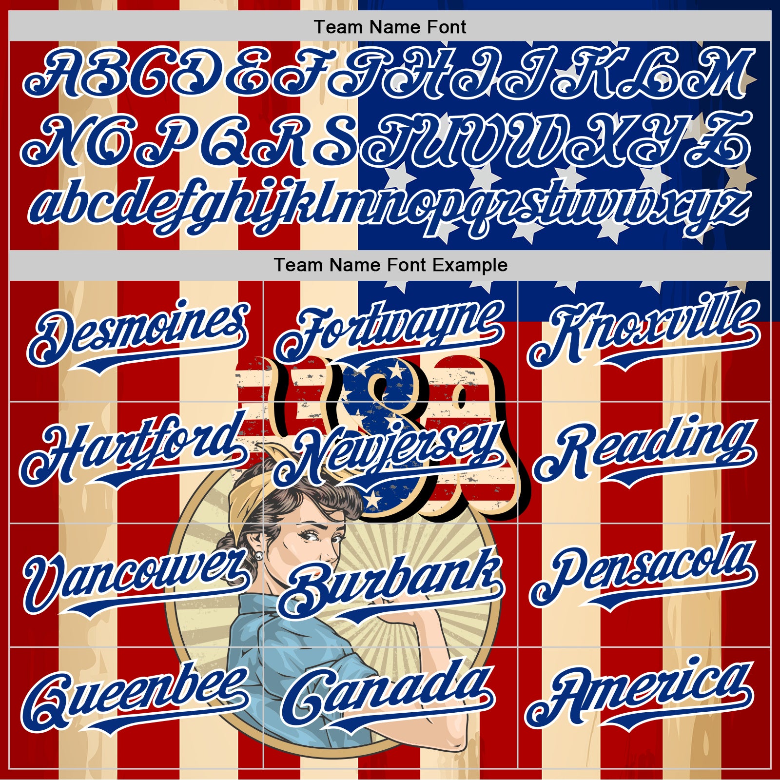 Custom Cream Red Royal-White 3D Retro American Flag Authentic Baseball Jersey