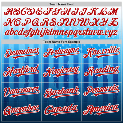 Custom White Red-Blue 3D American Flag Authentic Baseball Jersey