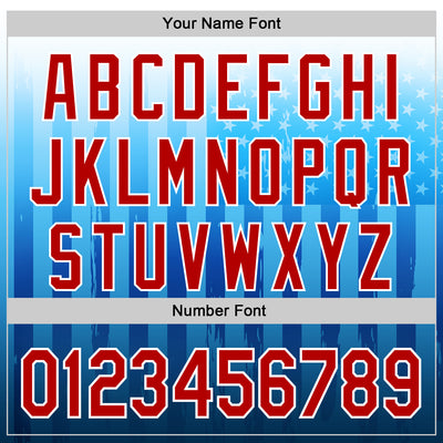 Custom White Red-Blue 3D American Flag Authentic Baseball Jersey