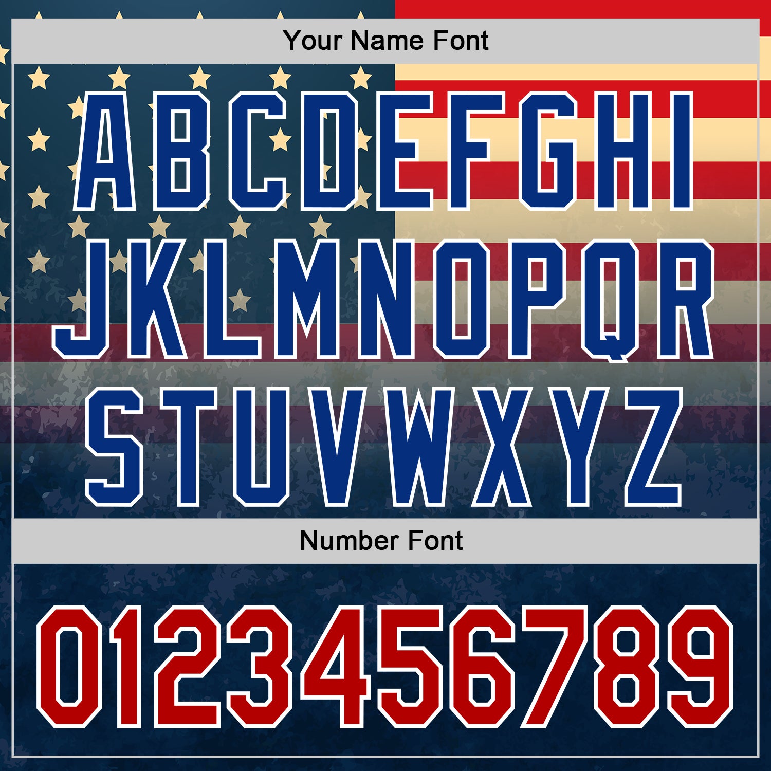 Custom Navy Red Royal-White 3D Gradient Retro American Flag Authentic Baseball Jersey