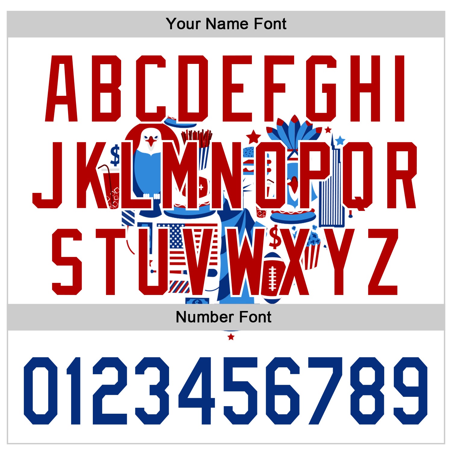 Custom White Blue Pinstripe Royal-Red 3D American Flag National Symbols Authentic Baseball Jersey