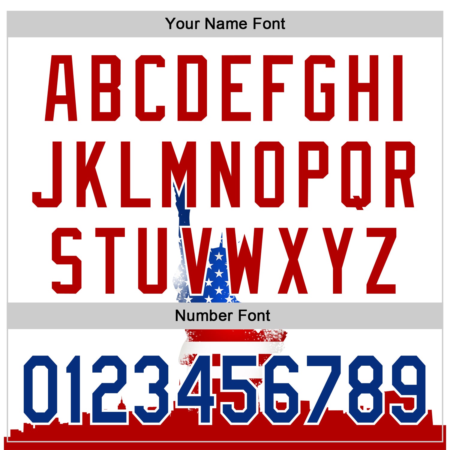 Custom White Black Pinstripe Royal-Red 3D American Flag Statue Of Liberty Authentic Baseball Jersey