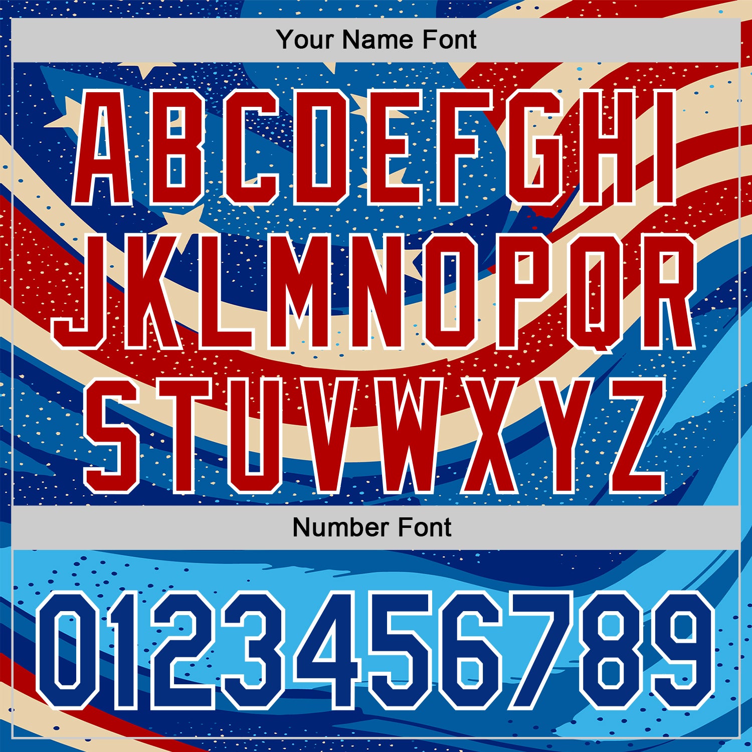 Custom Blue Royal Red-White 3D Retro American Flag Authentic Baseball Jersey