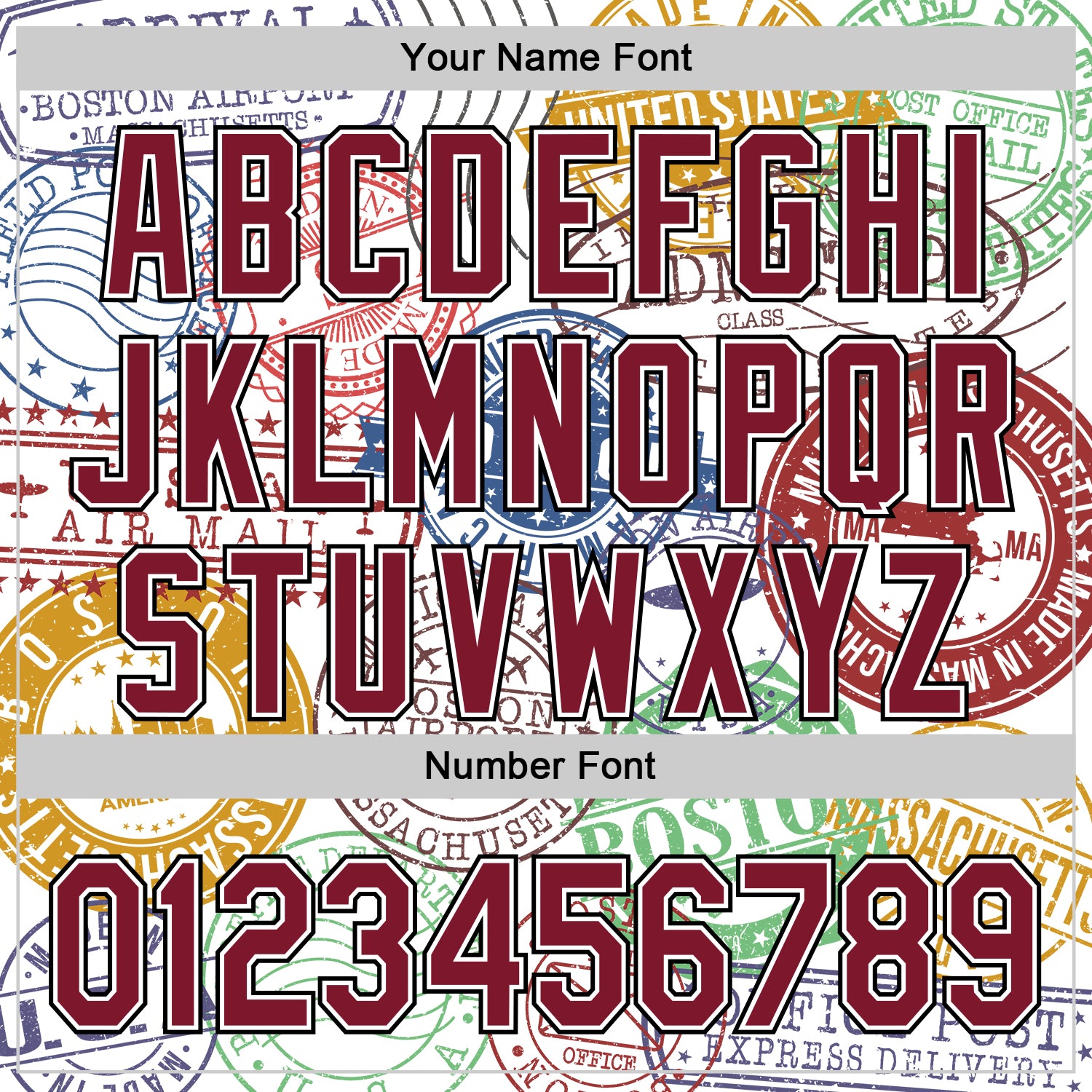 Custom White Crimson-Black 3D Pattern Design Boston Cityscape Stamp Authentic Baseball Jersey