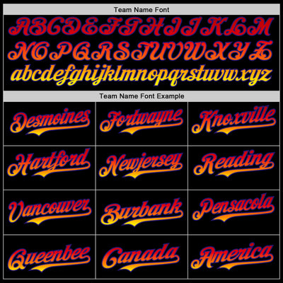 Custom Black Orange-Dark Purple 3D Pattern Design Gradient Miami Cityscape Sunset Authentic Baseball Jersey