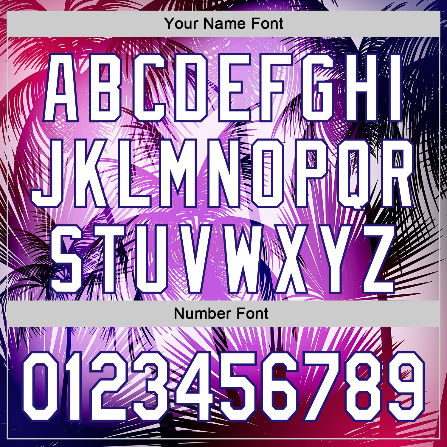 Custom Purple White-Dark Purple 3D Pattern Design Gradient Miami Cityscape Hawaii Tropical Palm Tree Authentic Baseball Jersey