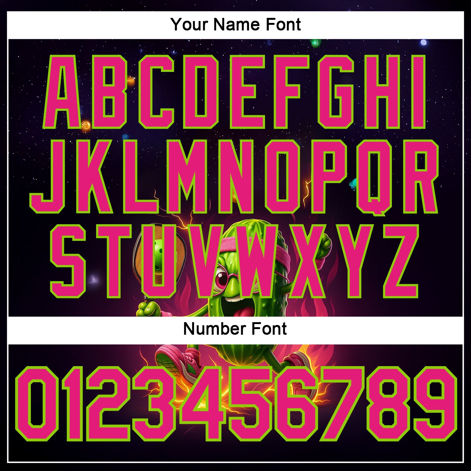 Custom Blue Hot Pink-Neon Green 3D Funny Pickleball Paddles Balls Performance T-Shirt