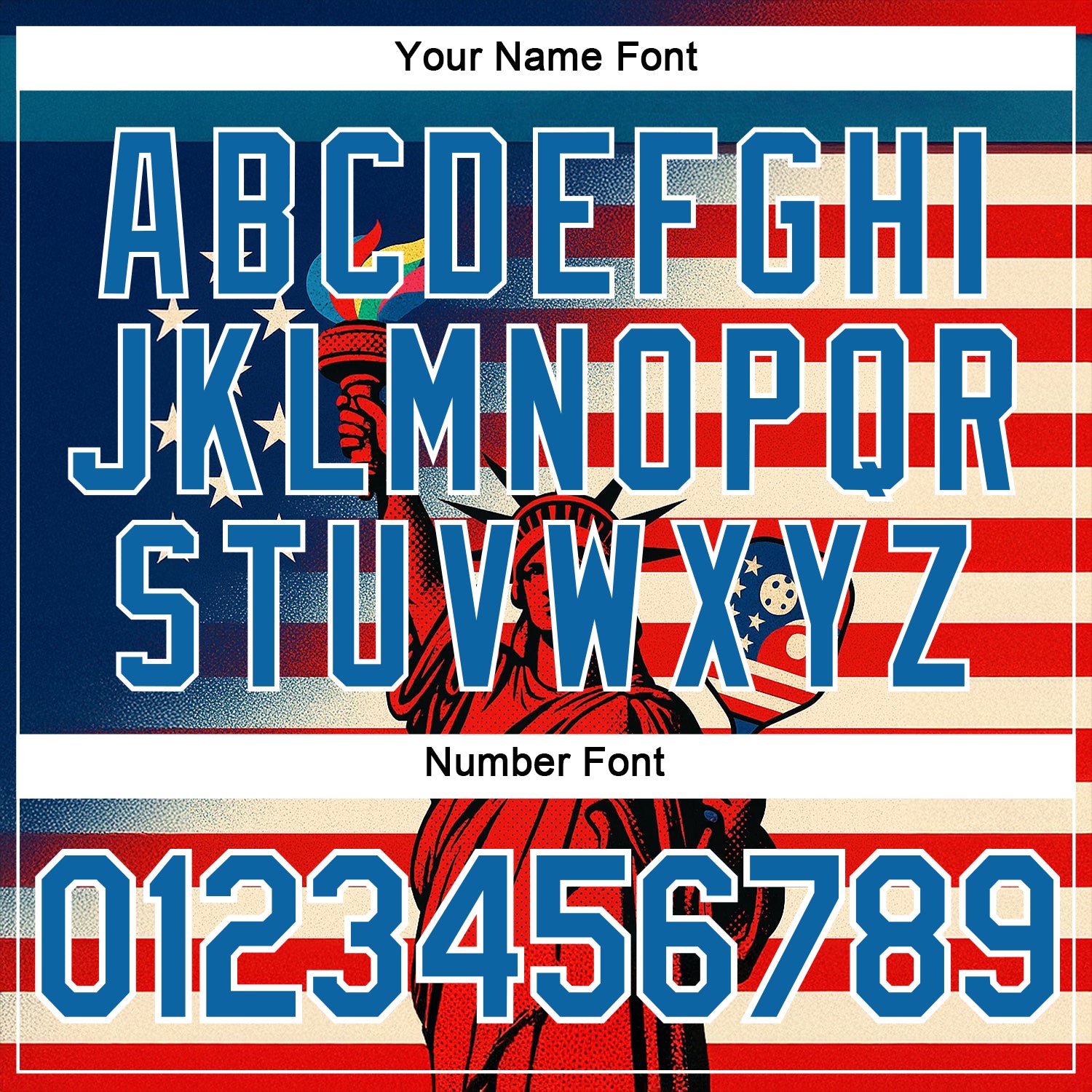 Custom Red Blue-White 3D Pickleball Paddles Balls American Flag Statue Of Liberty Performance T-Shirt