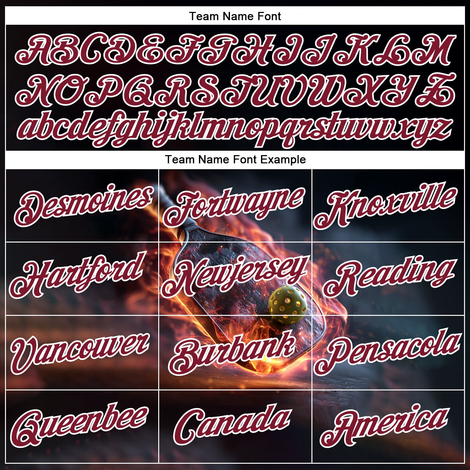 Custom Navy Crimson-White 3D Flame Pickleball Paddles Balls Performance T-Shirt