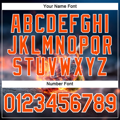 Custom Blue Orange-White 3D Flame Pickleball Paddles Balls Performance T-Shirt