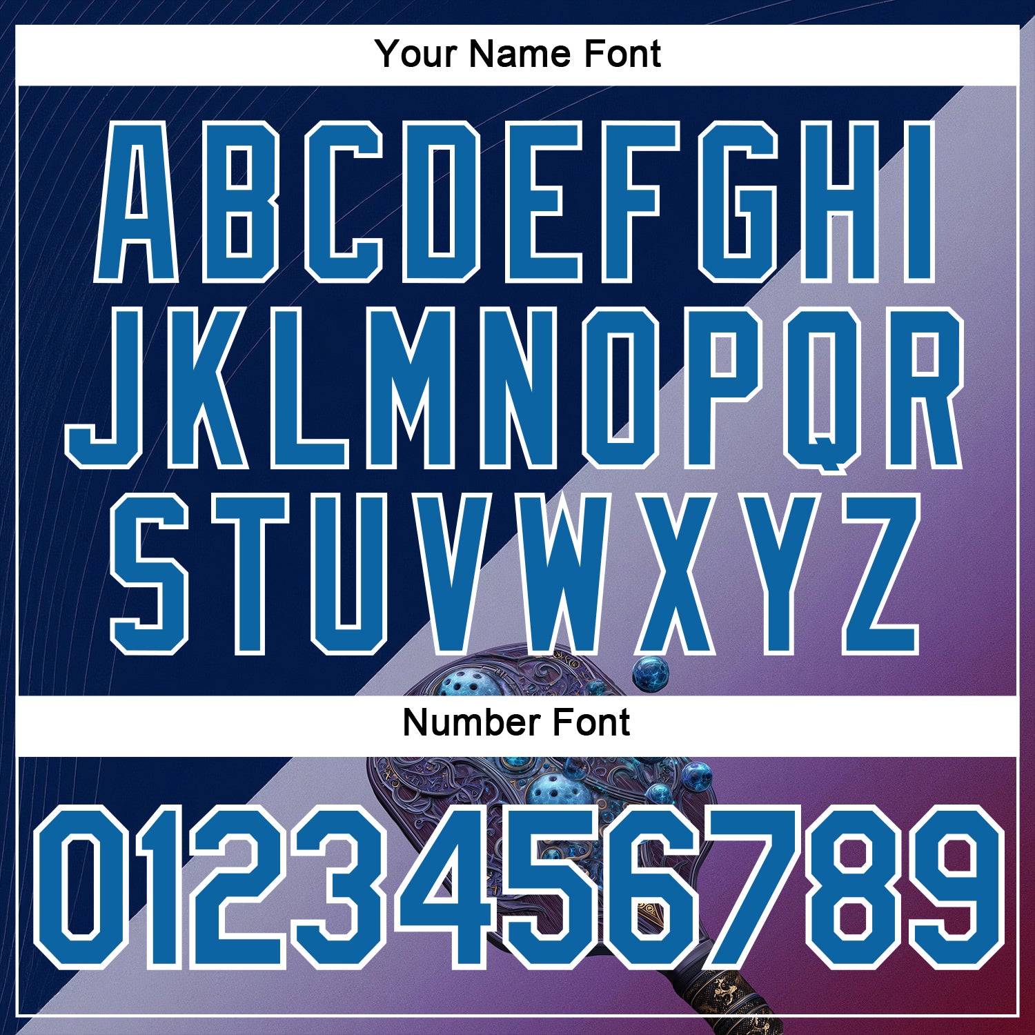 Custom Blue Purple-White 3D Pickleball Paddles Balls Blueberry Performance T-Shirt