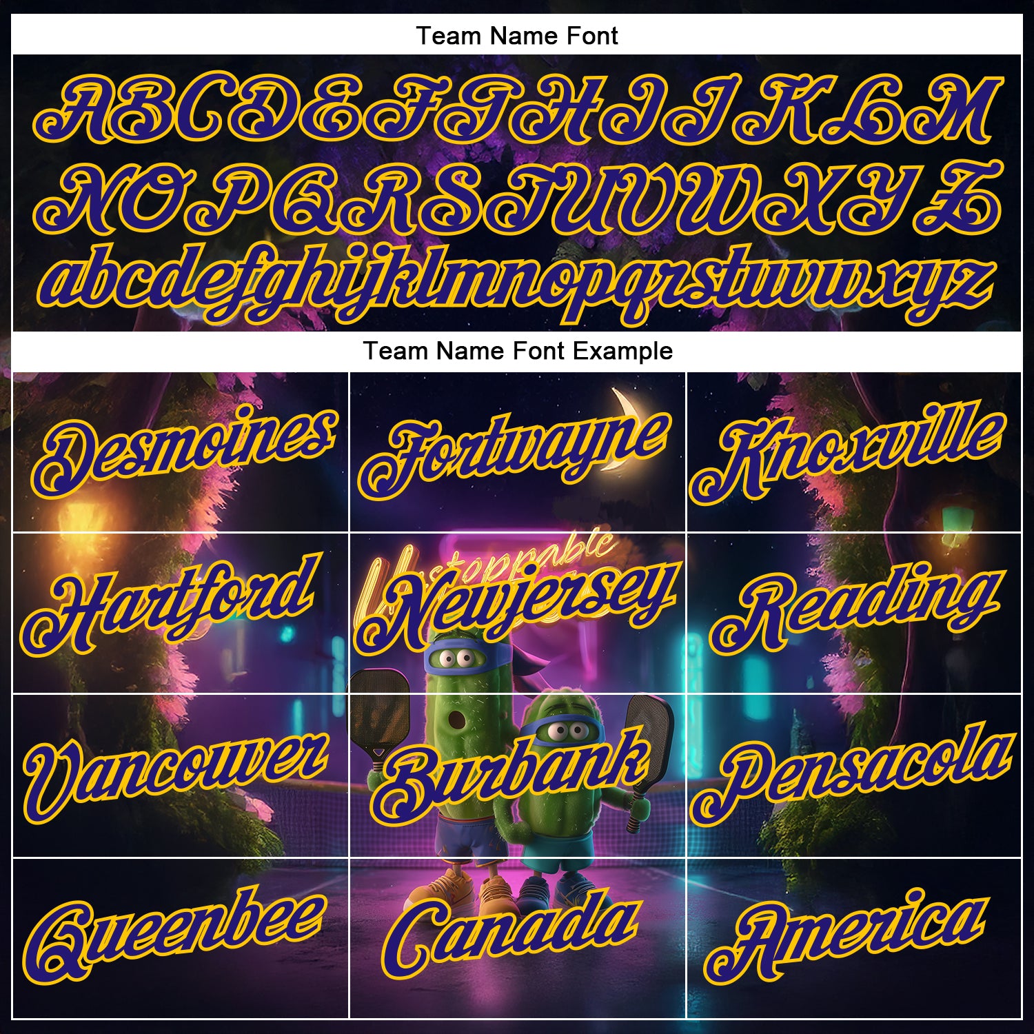 Custom Dark Purple Yellow 3D Funny Pickleball Paddles Balls Performance T-Shirt