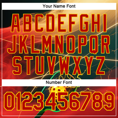 Custom Cream Red Blue-Yellow 3D Charged Pickleball Paddles Balls Performance T-Shirt