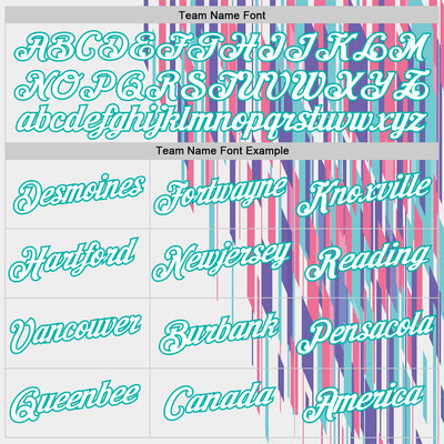 Custom White Aqua 3D Pattern Design Stripe Sportswear Performance T-Shirt