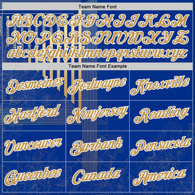 Custom Blue Old Gold-White 3D Pattern Design Brazil Stripe Sportswear Performance T-Shirt