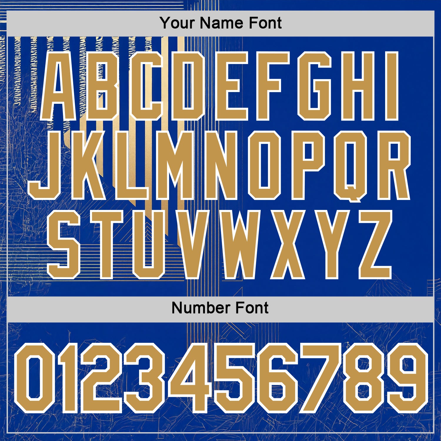 Custom Blue Old Gold-White 3D Pattern Design Brazil Stripe Sportswear Performance T-Shirt