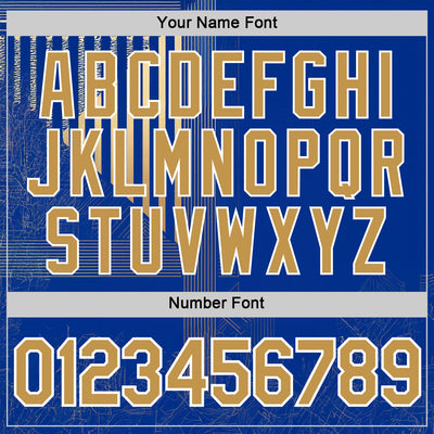 Custom Blue Old Gold-White 3D Pattern Design Brazil Stripe Sportswear Performance T-Shirt