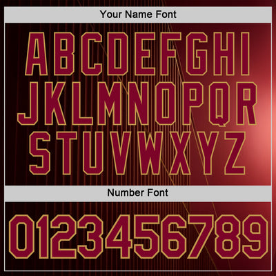 Custom Red Maroon-Old Gold 3D Pattern Design Gradient Stripe Sportswear Performance T-Shirt